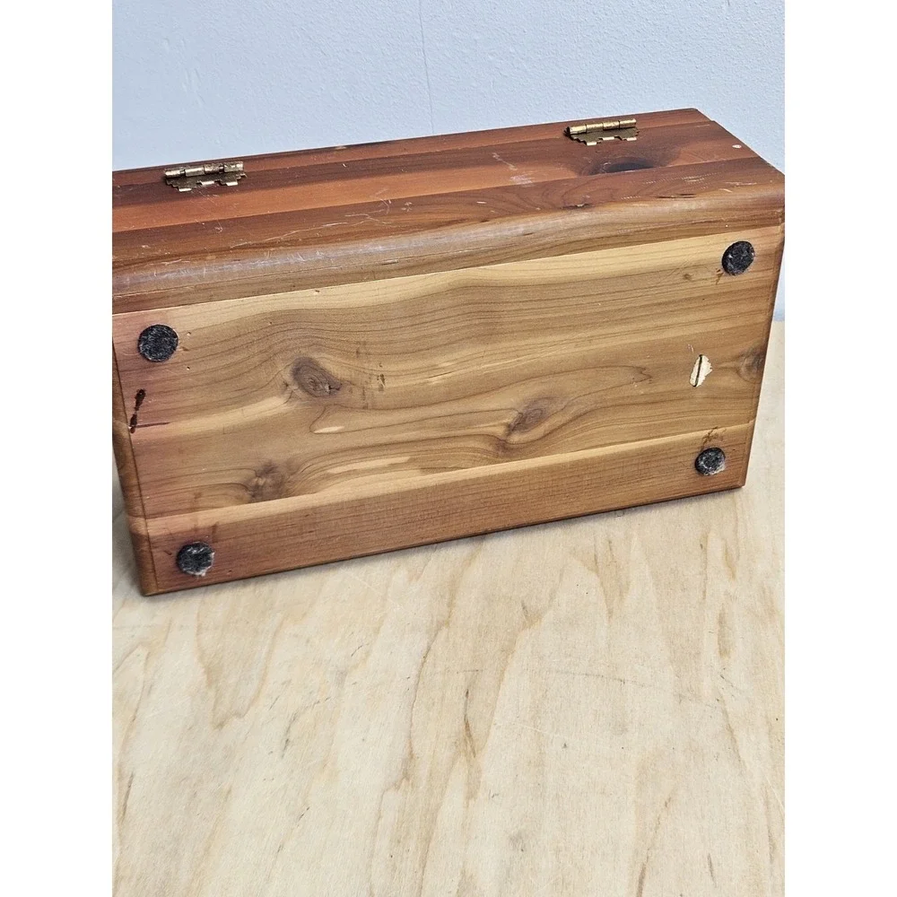 Vintage Lane Miniature Cedar Chest Jewelry Box McDaniell Furniture Co Altavista